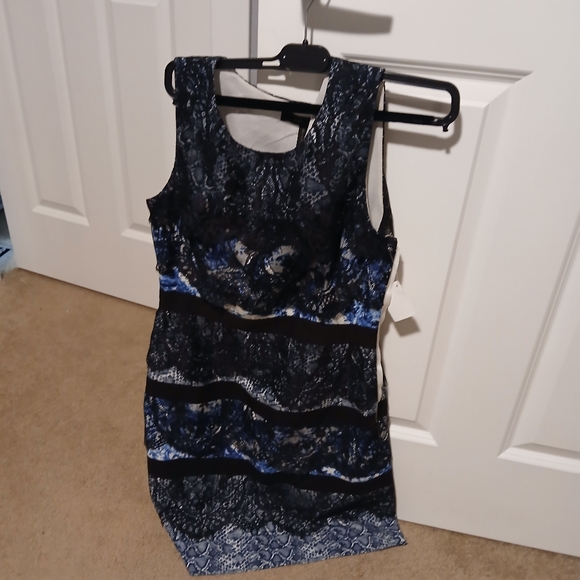 Bcbg stunning navy and black lace dress - Picture 1 of 5